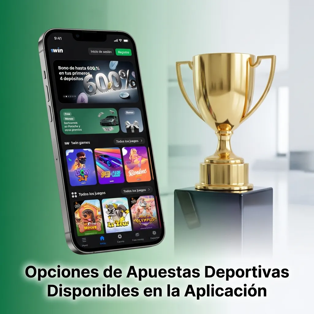 1win app sports betting interface showing 40+ sports including football, basketball, tennis, and esports options
