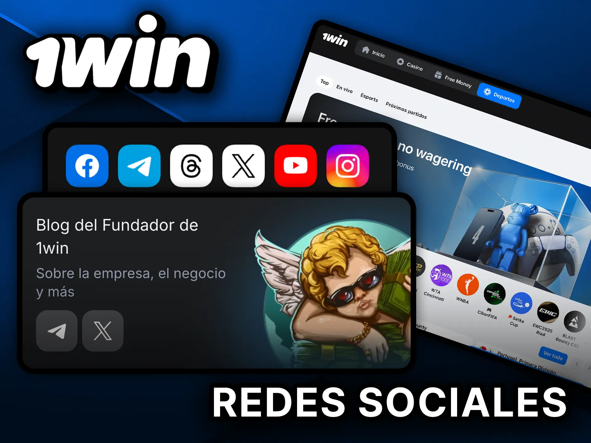 Síguenos en redes sociales y mantente informado sobre las promociones de 1Win.