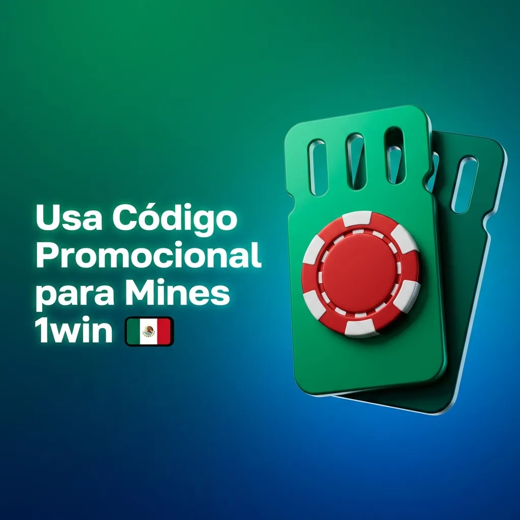 Jugador ingresando código promocional MINESVIP en la plataforma 1win para obtener bonificaciones en el juego Mines